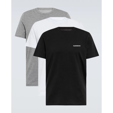 FEKETE/FEHÉR/SZŰRKE BASIC SLIMFIT POLO 3DB